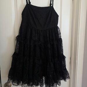 NWT Torrid Black Lace Tiered Womens Dress